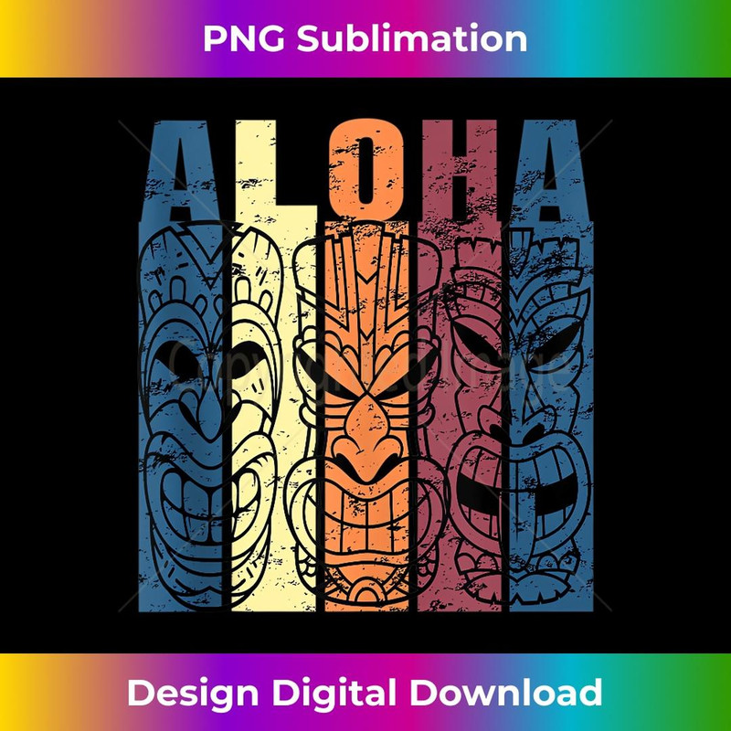 Aloha Hawaii Theme Vacation Vintage Tiki Three - Sublimation-Ready PNG File