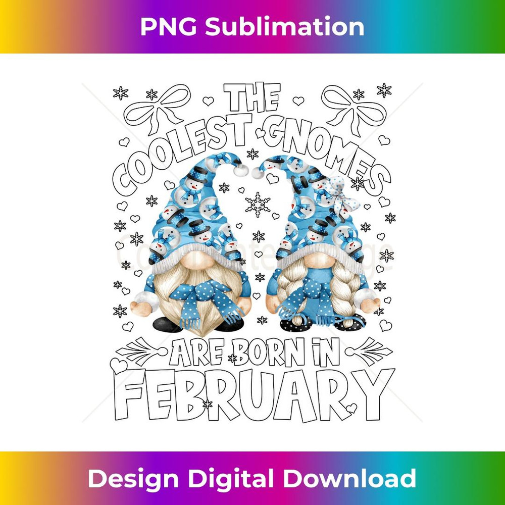 Winter Birthday Gnomes For Who Are Born In February - High-Quality PNG Sublimation Download