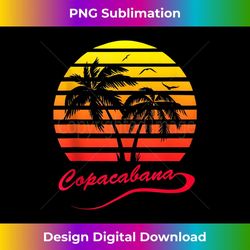copacabana 80s summer beach palm tree sunset. - special edition sublimation png file