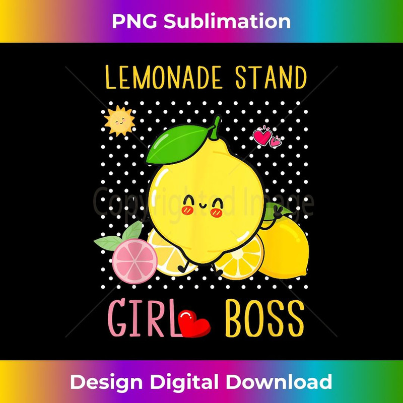 Lemonade Stand Girl Boss Pink Summer and Cute Lemonade Crew - PNG Transparent Sublimation Design