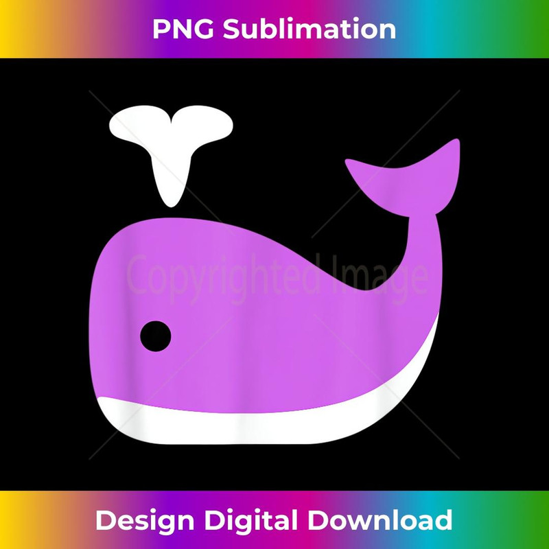Cute Colorful Purple Whale - High-Quality PNG Sublimation Download