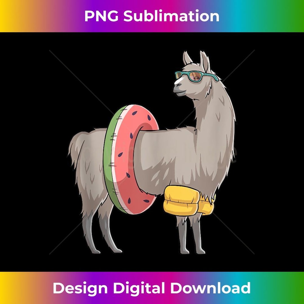 Llama Alpaca Tropical Summer Pool Party - Exclusive PNG Sublimation Download