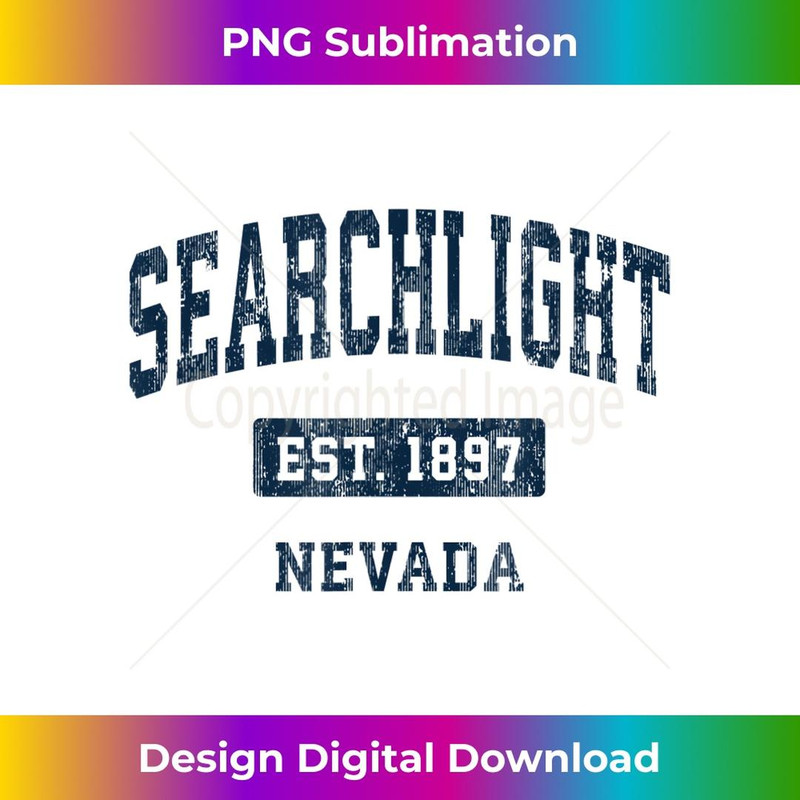 Searchlight Nevada NV Vintage Sports Established Navy Design 2 - Vintage Sublimation PNG Download