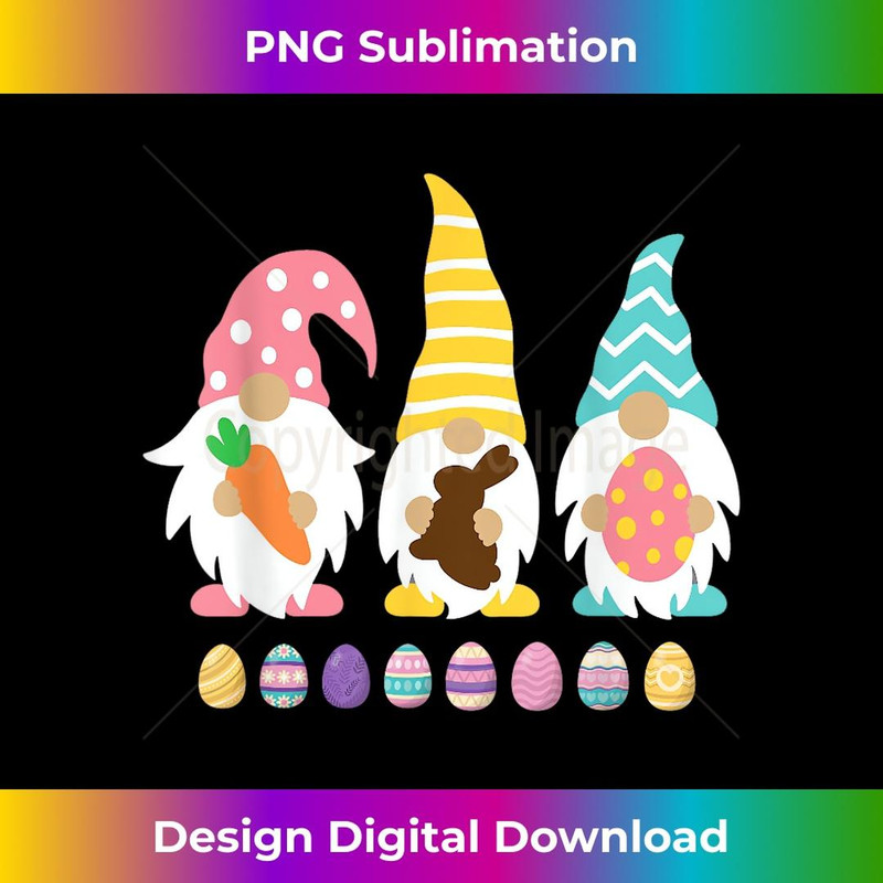 3 Easter Gnomes Pastel Spring Bunny - Retro PNG Sublimation Digital Download