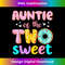 Auntie Of The Two Sweet Donut Birthday Family Theme Girl - Instant PNG Sublimation Download