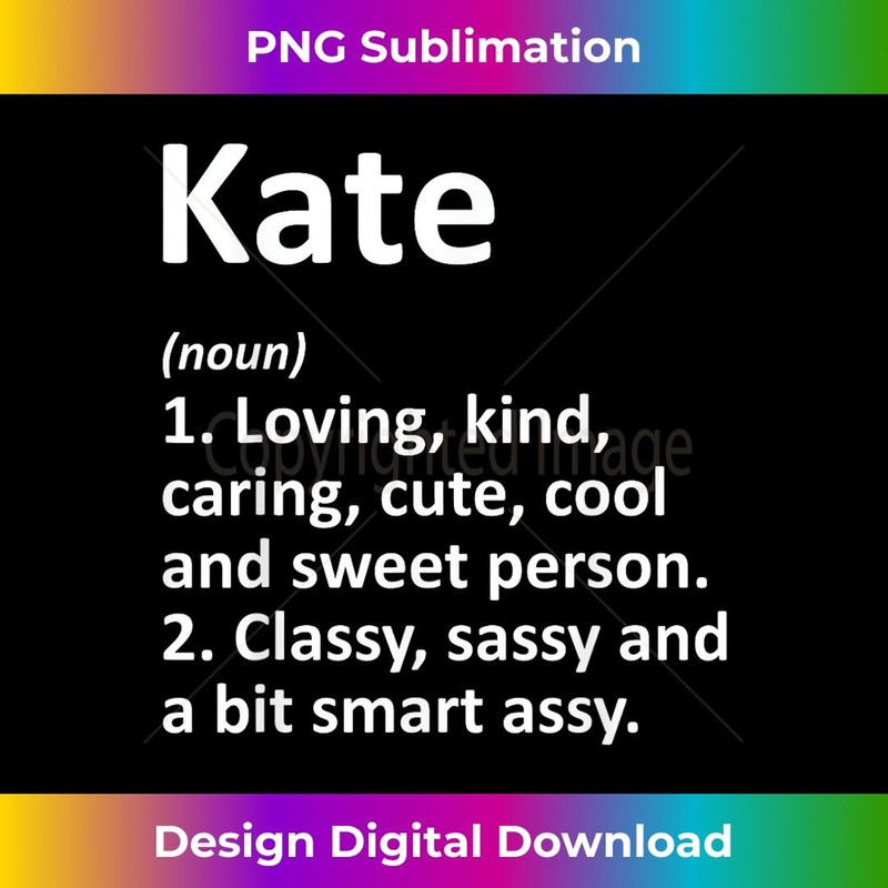 KATE Definition Personalized Name Funny Birthday Idea 1 - Trendy Sublimation Digital Download