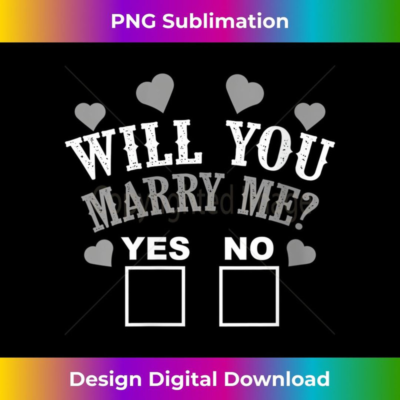 s Will You Marry Me Yes Or No  Cute Marriage Proposal  2 - Instant PNG Sublimation Download