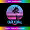 Cape Coral Florida Vintage Retro Palm Tree Sunset - Signature Sublimation PNG File