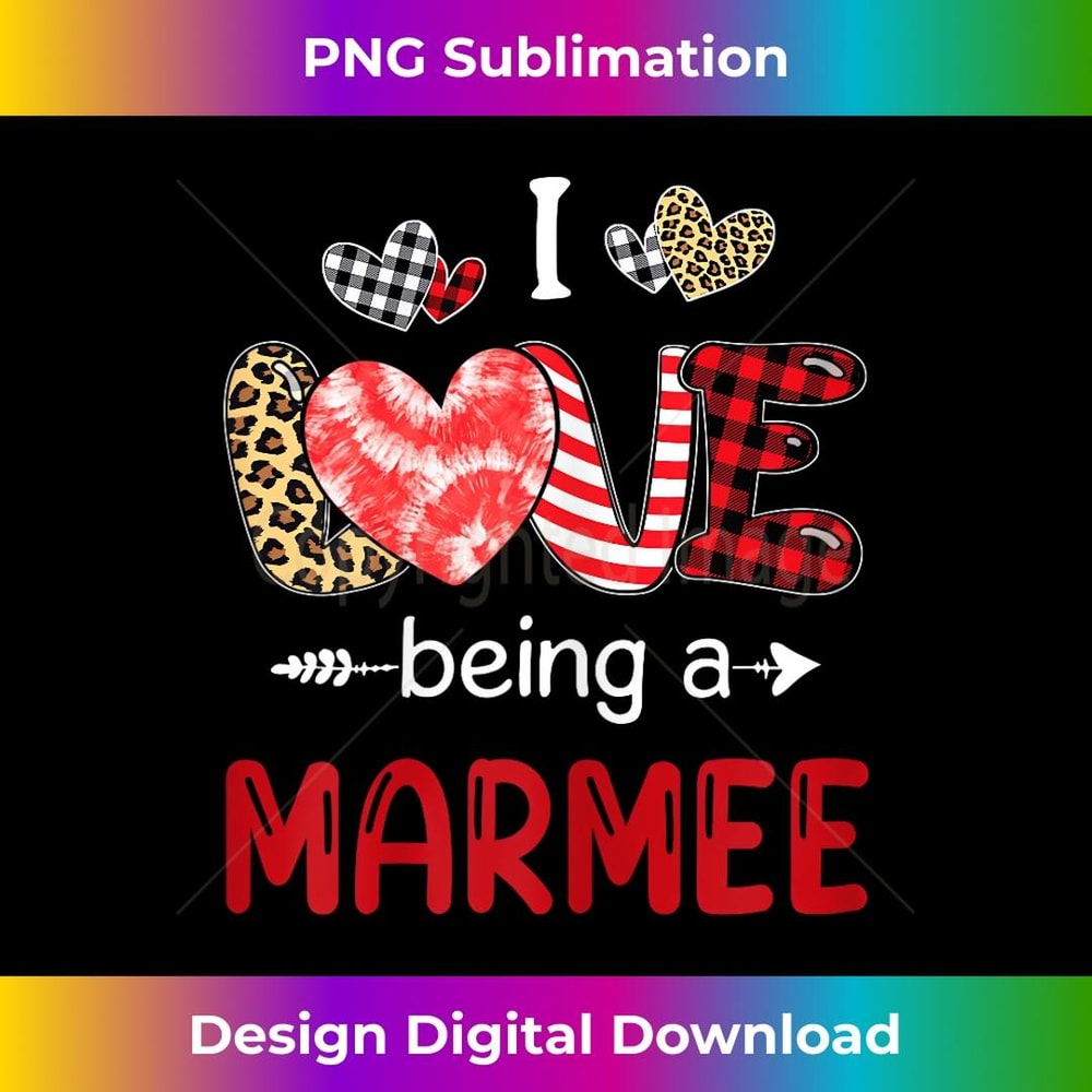 Leopard Cute Mothers Day I Love Being A Marmee Buffalo Plaid 1 - Unique Sublimation PNG Download