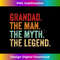Grandad THE MAN THE MYTH THE LEGEND Dad Grandpa Father's Day - Unique Sublimation PNG Download