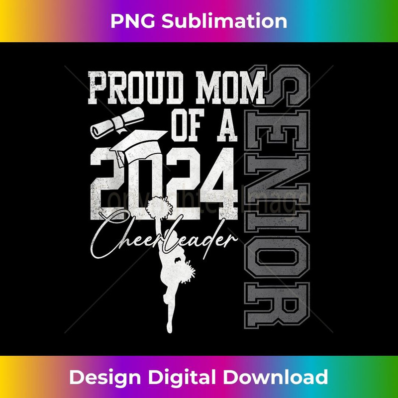 Proud Mom Of A 2024 Senior Cheer Senior Mom 2024 2 - Elegant Sublimation PNG Download