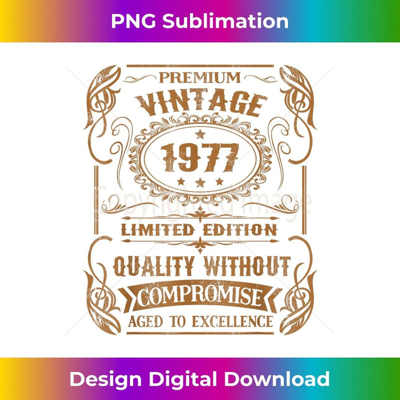 Birthday 365 Vintage 1977 Limited Edition Birthday - High-Resolution PNG Sublimation File