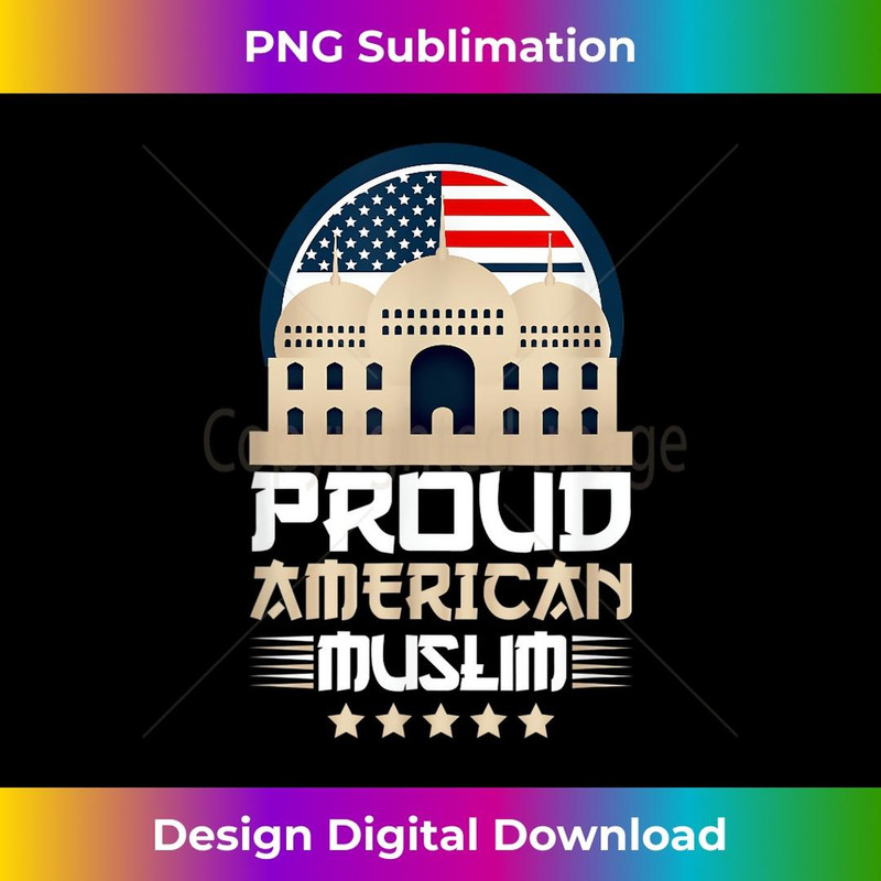 Islam Religion Proud American Muslim 1 - PNG Transparent Sublimation File
