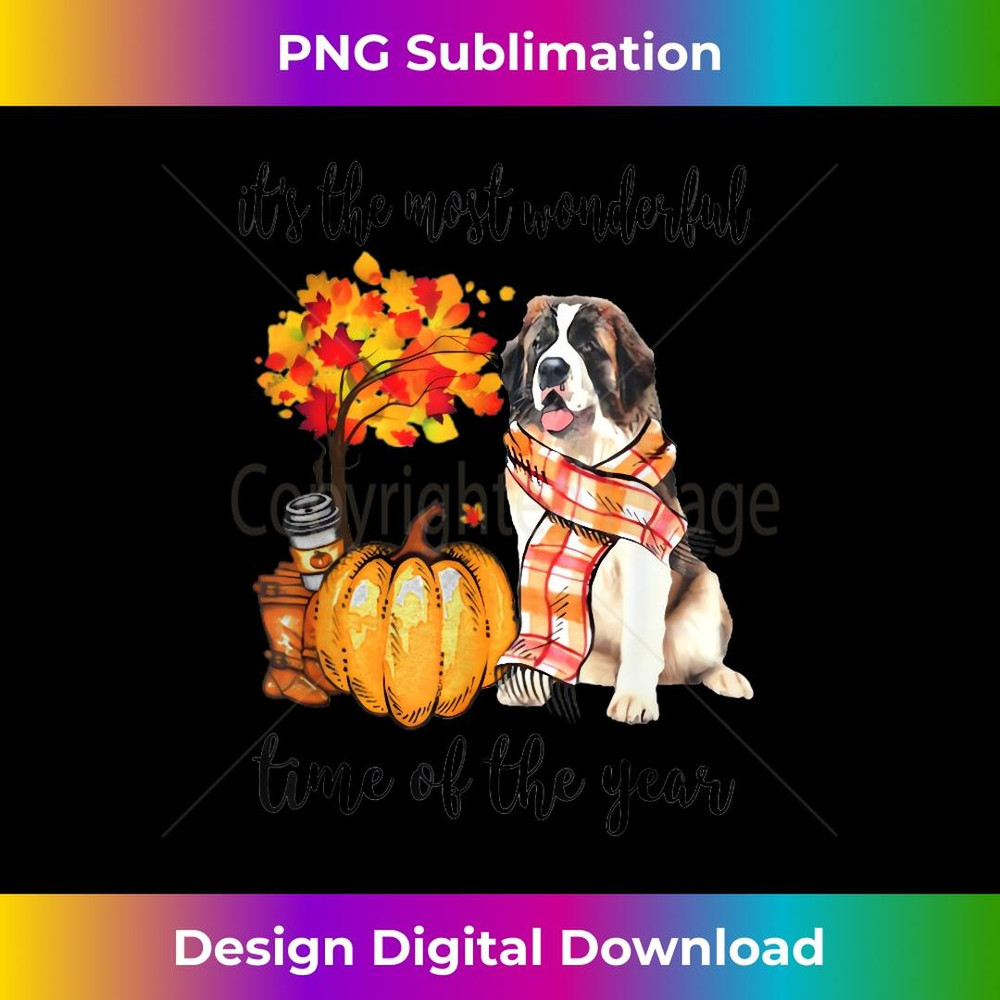It's The Most Wonderful Time Of The Year Saint Bernard - Elegant Sublimation PNG Download