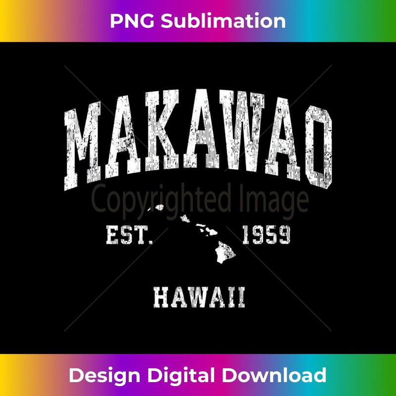 Makawao Hawaii HI Vintage Athletic Sports Design 1 - Decorative Sublimation PNG File