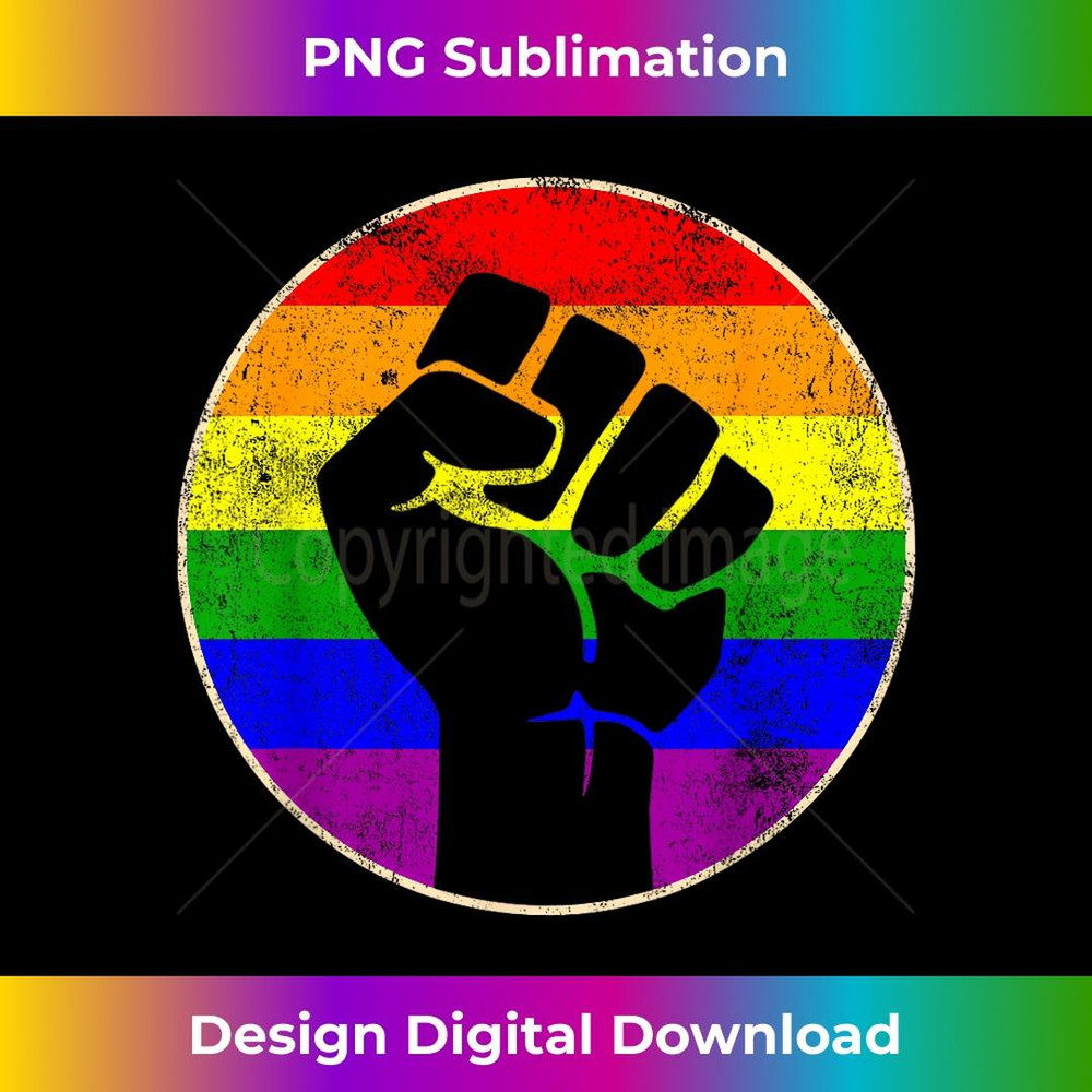 Resist Fist Rainbow Lesbian Gay LGBT Strength Power & Pride 2 - Trendy Sublimation Digital Download
