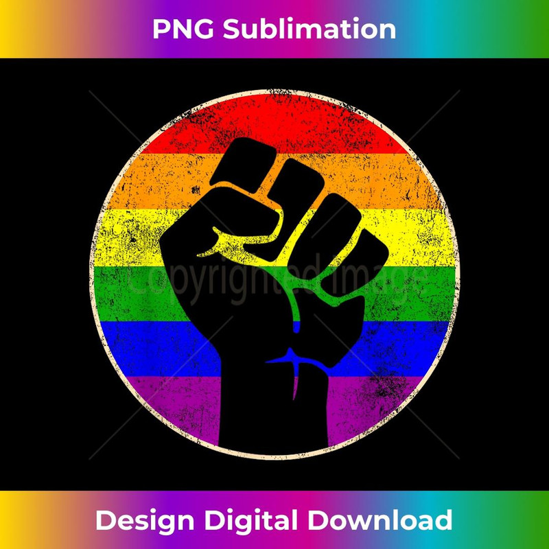 Resist Fist Rainbow Lesbian Gay LGBT Strength Power & Pride 2 - Trendy Sublimation Digital Download