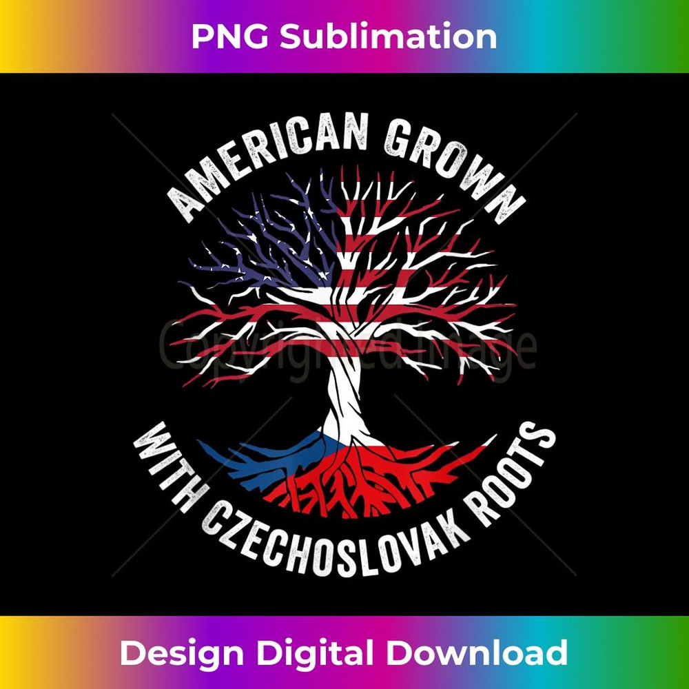 USA American Grown Czechoslovak With Roots Czechoslovakia 3 - Modern Sublimation PNG File