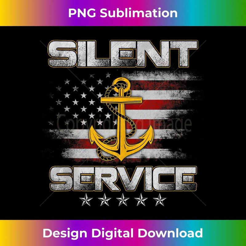 US Submarine Veteran Silent Service Submariner American Flag 3 - Decorative Sublimation PNG File