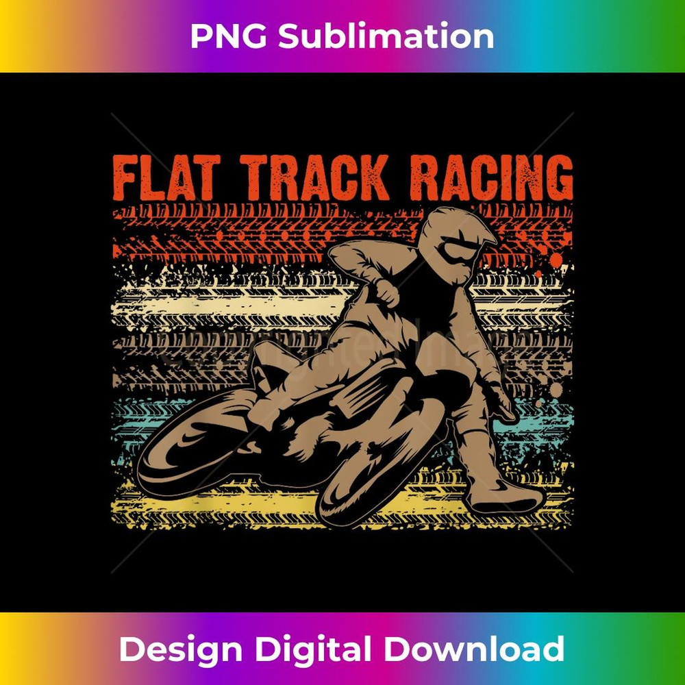 Vintage Flat Track Racing Motorcycle Racer 3 - Sublimation-Ready PNG File