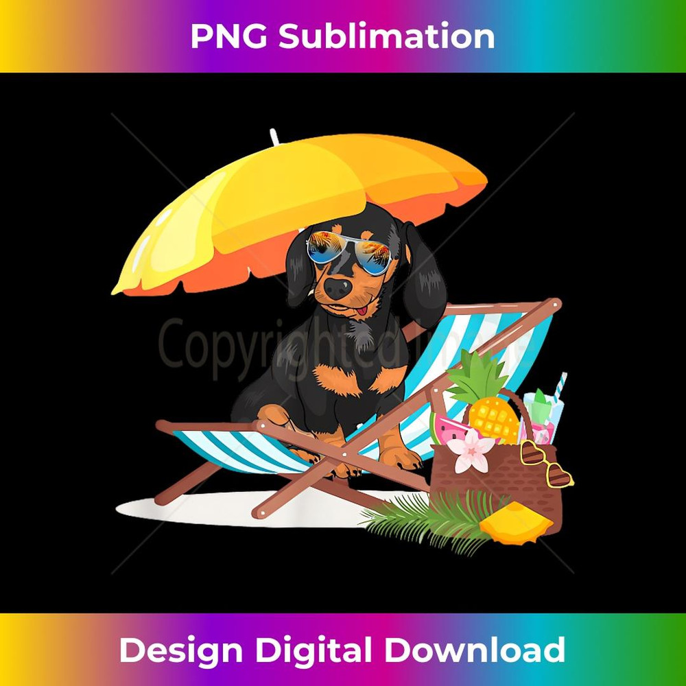 Funny Dog Beach Summer Cute Dachshund Owner Funny Graphic - Premium Sublimation Digital Download