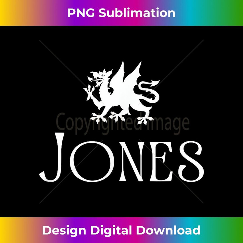Jones Surname Welsh Family Name Wales Heraldic Dragon 1 - Signature Sublimation PNG File