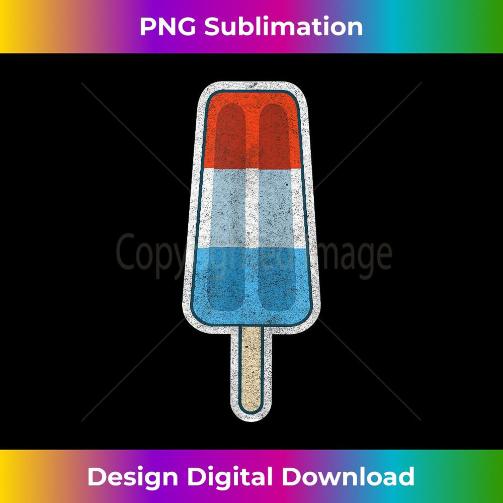 Red White Blue Popsicle  Celebrate 4th of July USA - Sublimation-Ready PNG File