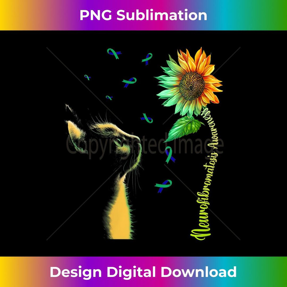 s Cat Sunflower Neurofibromatosis Awareness 2 - Trendy Sublimation Digital Download