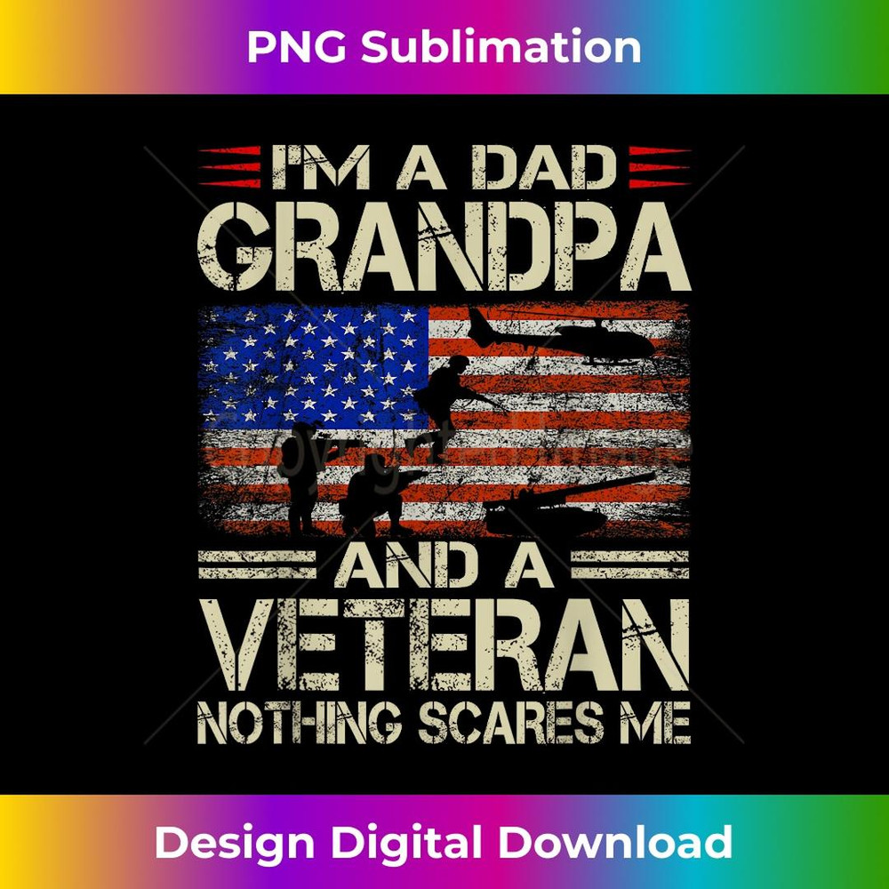 Fathers Day Grandpa Dad Grandpa And Veteran - Artistic Sublimation Digital File