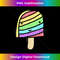Funny and Cute Rainbow Popsicle Ice Cream for - Vintage Sublimation PNG Download