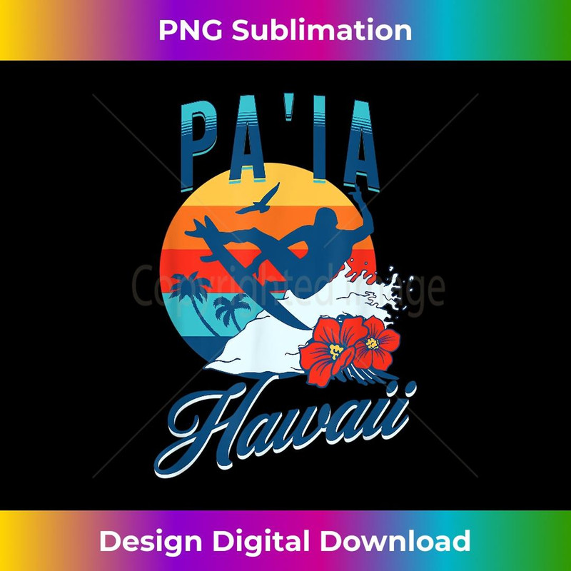 Paia Hawaii Beach Surf Summer Vacation Vintage - Digital Sublimation Download File