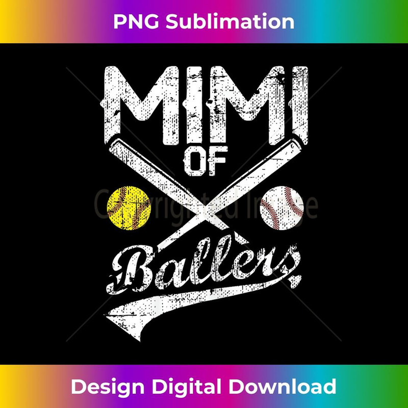 Mimi of Ballers Funny Baseball Softball From Grandson 1 - Aesthetic Sublimation Digital File