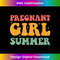 Pregnant Girl Summer Baby Shower Pregnancy Reveal - Trendy Sublimation Digital Download