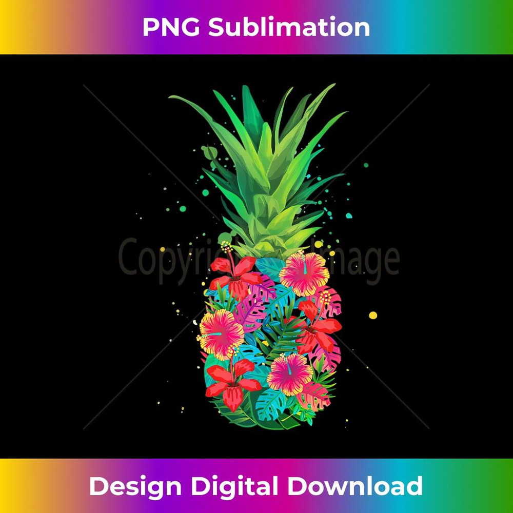 Pineapple Aloha Beaches Flowers Hawaii Summer s - Sublimation-Ready PNG File