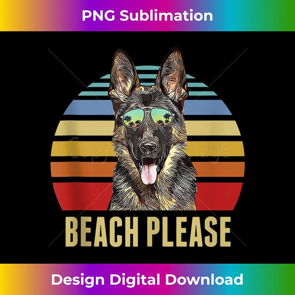Beach Please German Shepherd Dog Funny Summer - Premium Sublimation Digital Download