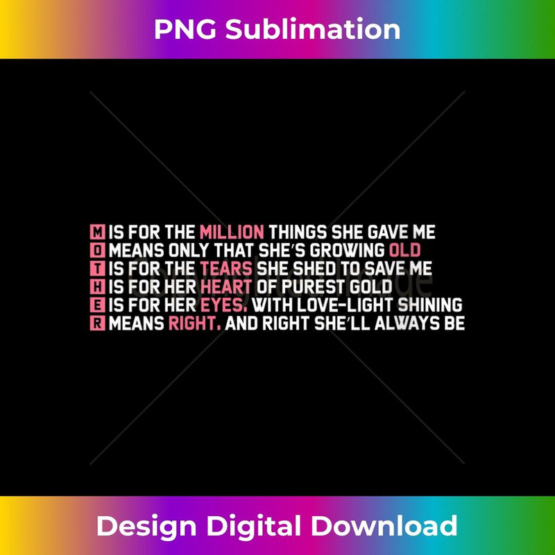 s M is for the million things she gave me - Mother Daughter 2 - Creative Sublimation PNG Download