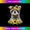 Cute Racoon Sunflower - Exclusive PNG Sublimation Download