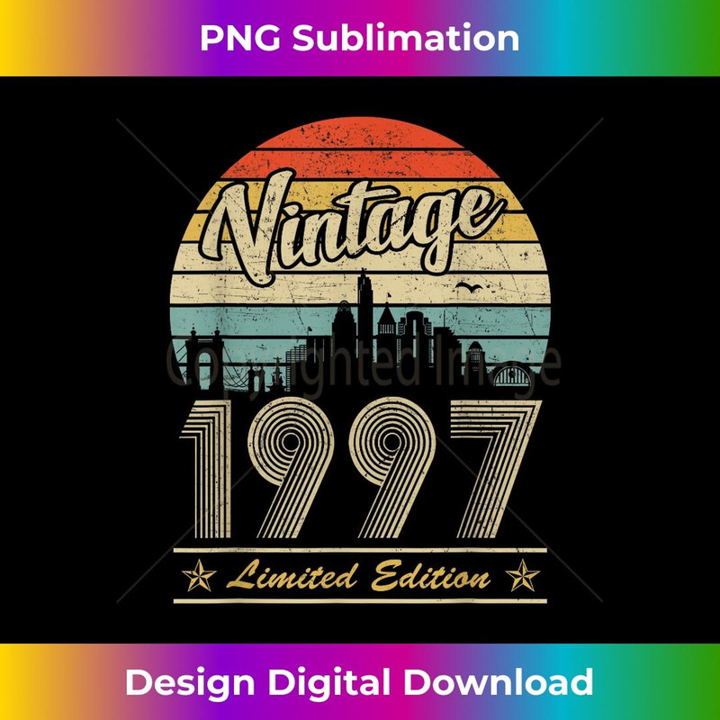 Birthday 365 Vintage 1997 Birthday for & Men - Modern Sublimation PNG File