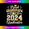 Proud Grandpapa Of Two 2024 Graduates Senior Class Of 2 - Unique Sublimation PNG Download