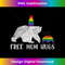 Vintage Mama Bear Free Mom Hugs Pride Bisexual Gay LGBTQ 3 - PNG Transparent Sublimation File