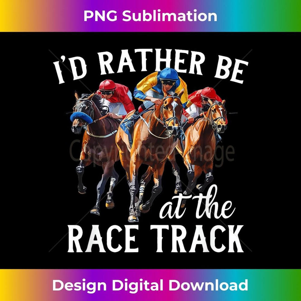 I'd Rather Be At The Race Track Horse Racing Derby 1 - Unique Sublimation PNG Download