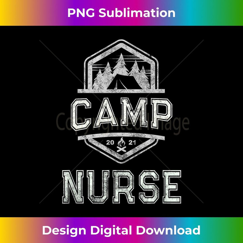Vintage CAMP NURSE Summer Medical Staff Campground Crew 1 - Trendy Sublimation Digital Download