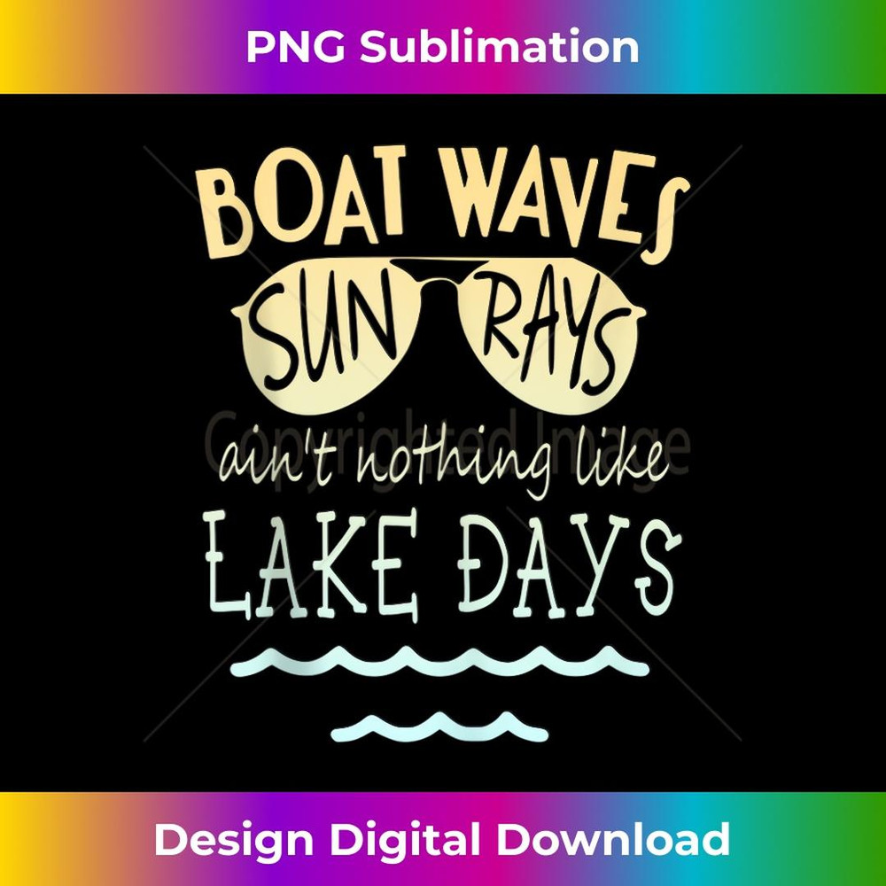 Boat waves sun rays lake days - Professional Sublimation Digital Download