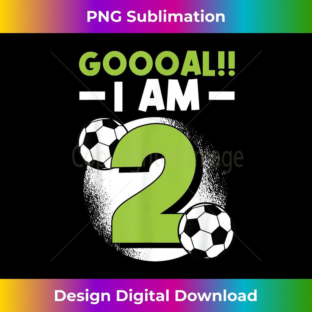 2nd Birthday Soccer Themed Birthday Party 2 Years Old - PNG Transparent Sublimation File