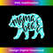 Mama Bear Polka Dot Print Mothers Day Momma Mom Bear Teal 1 - Instant PNG Sublimation Download