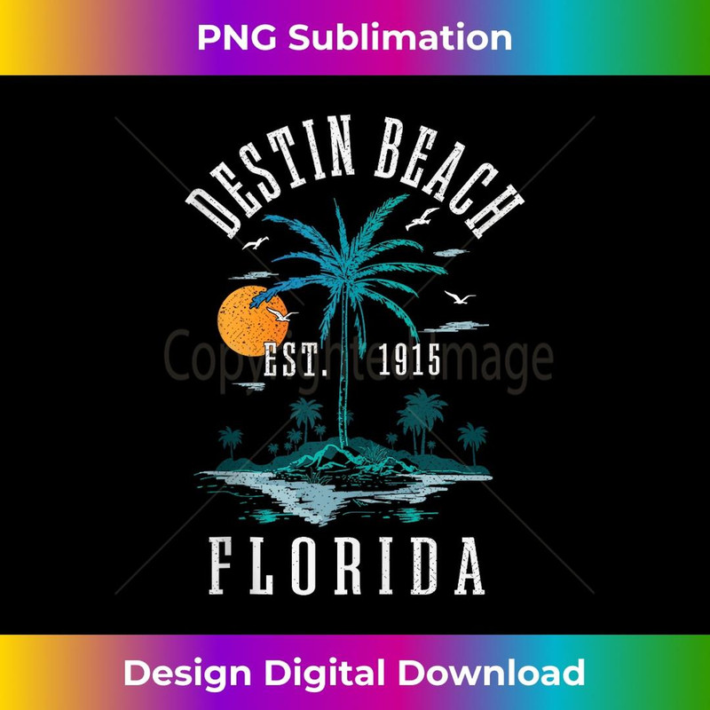 Summer Vacation Est.1915 FL Florida Destin Beach Funny 1 - Modern Sublimation PNG File