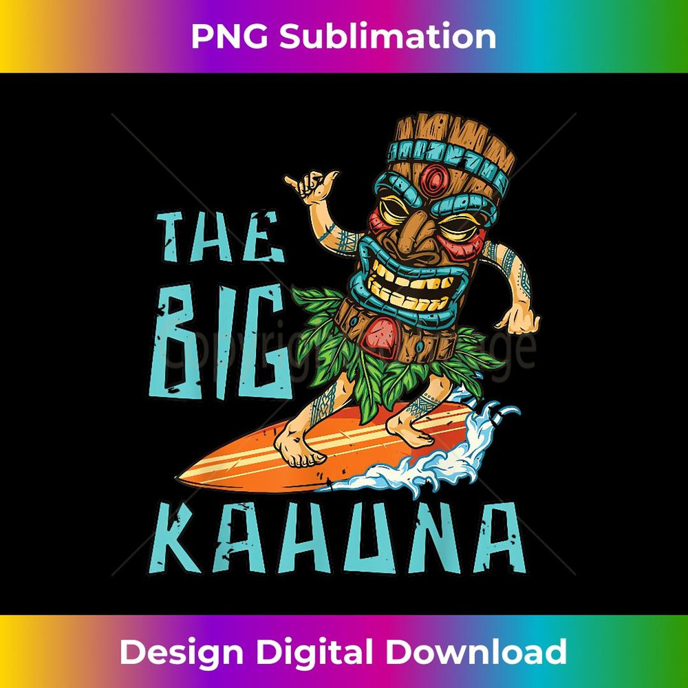 Tiki Big Kahuna Surfer Funny Tropical Fathers Day 1 - Sublimation-Ready PNG File