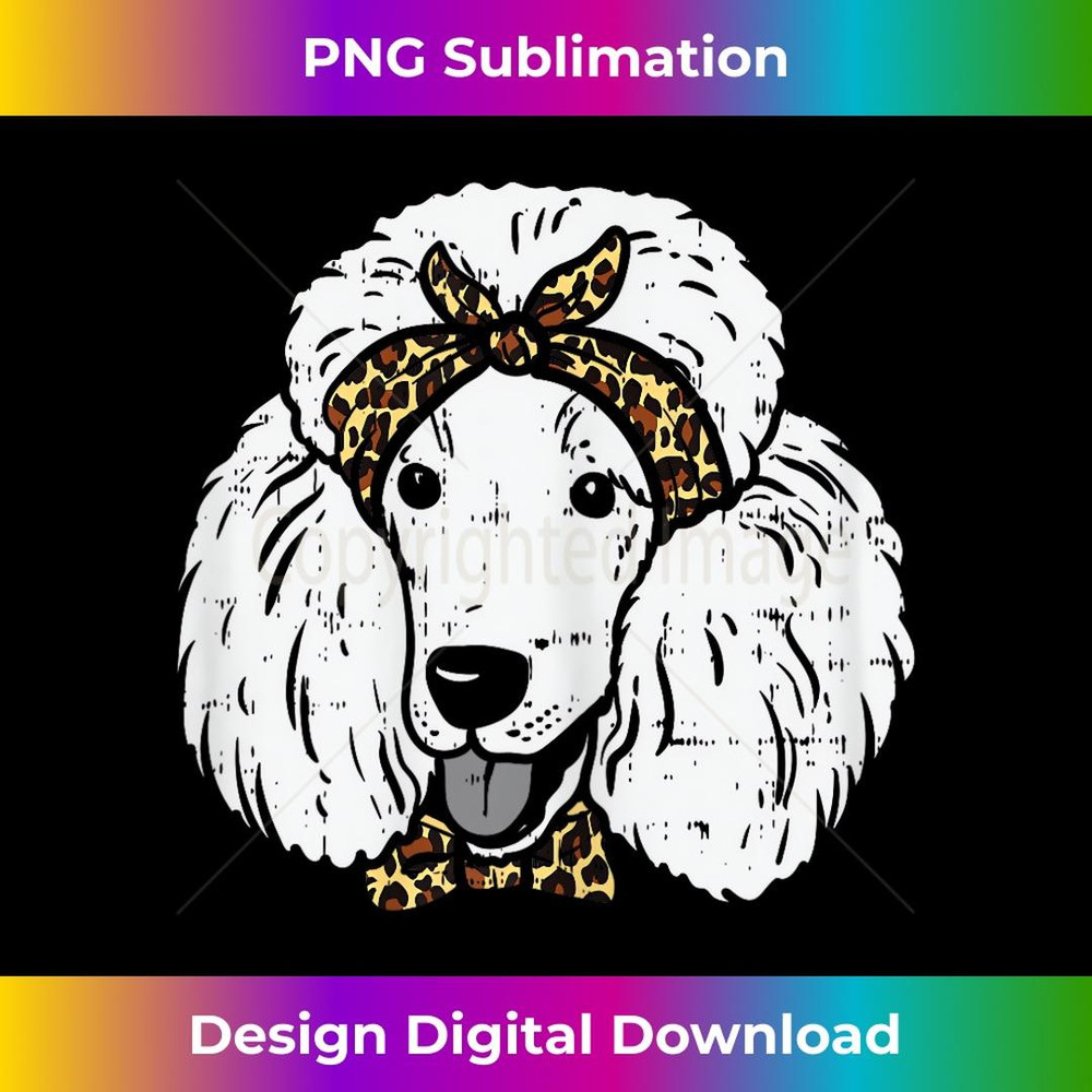 Poodle Leopard Bandana Cute Dog Lover Owner Girls 2 - Artistic Sublimation Digital File