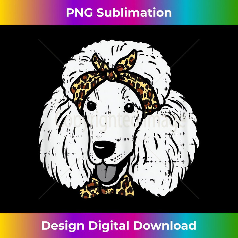 Poodle Leopard Bandana Cute Dog Lover Owner Girls 2 - Artistic Sublimation Digital File