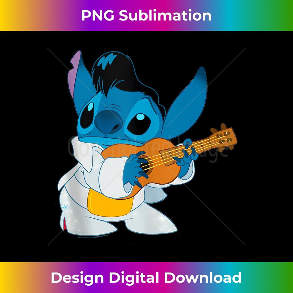 Disney Lilo & Stitch Iconic Elvis Stitch Ready To Play Logo - Exclusive PNG Sublimation Download